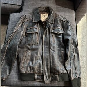 Top Gun Vintage aviation Leather jacket men